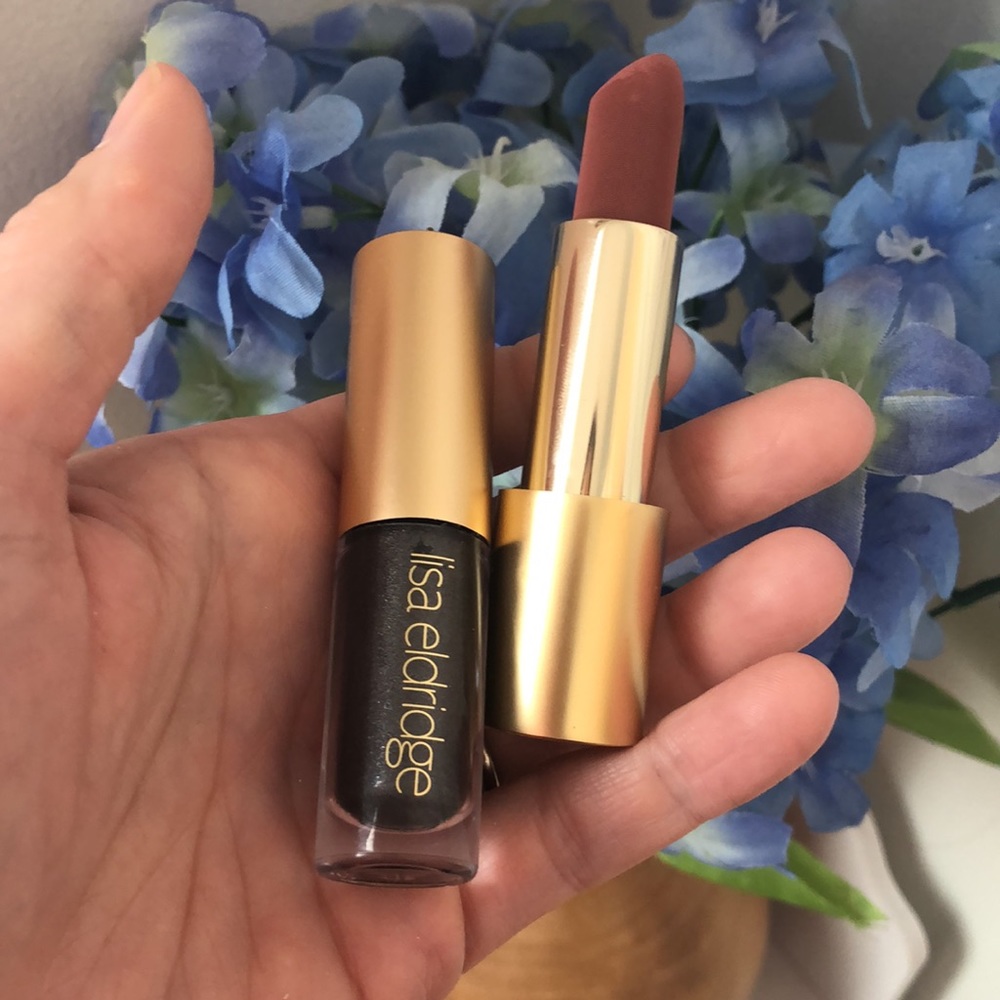 Lisa Eldridge bundle:  Liza liquid lurex and Velvet Intrigue lipstick